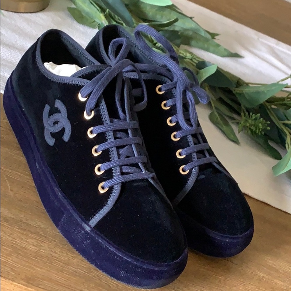 Chanel lace up shoes
